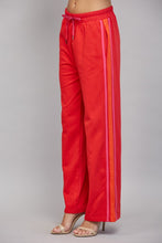 Load image into Gallery viewer, FATE Contrast Side Trim Detail Wide Leg Sweatpants in Red