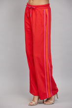 Load image into Gallery viewer, FATE Contrast Side Trim Detail Wide Leg Sweatpants in Red