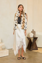 Load image into Gallery viewer, Skies are Blue Multi-Toned Faux Fur Open Front Vest in Cream Multi