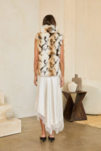 Load image into Gallery viewer, Skies are Blue Multi-Toned Faux Fur Open Front Vest in Cream Multi