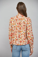 Load image into Gallery viewer, FATE Lace Trimmed Tuck Detail Floral Print Blouse in Cream Multi