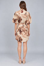 Load image into Gallery viewer, FATE Botanical Print Denim Button Down Dress in Beige Multi