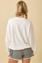 Load image into Gallery viewer, Main Strip Football Game Day Patchwork Top in White