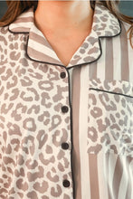 Load image into Gallery viewer, Bella and Stripes Ruffle Pajama Set by Jess Lea in Neutral
