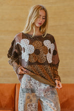 Load image into Gallery viewer, LovLov Untamed Bloom Couture Patchwork Top in Leopard
