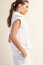 Load image into Gallery viewer, Rae Mode Scuba Quarter Zip Top in Cream FINAL SALE