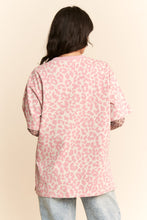 Load image into Gallery viewer, Davi & Dani Leopard Print T-Shirt with Rhinestones in Beige/Pink
