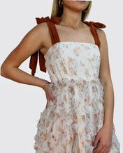 Load image into Gallery viewer, In February Floral Mesh Midi Dress in Amber Glow