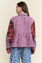 Load image into Gallery viewer, J.nna Mix N Match Print Peplum Jacket in Purple