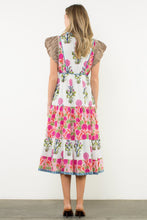 Load image into Gallery viewer, THML Mixed Floral Print and Contrasting Prints Maxi Dress in White