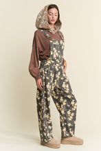 Load image into Gallery viewer, J.nna Floral Print Overalls in Floral Charcoal