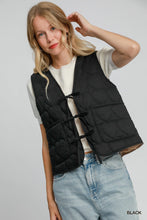Load image into Gallery viewer, Umgee Heart Quilted Vest in Black