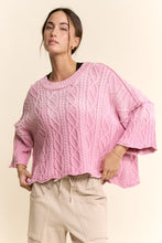 Load image into Gallery viewer, Davi & Dani Cable Knit Top in Lilac