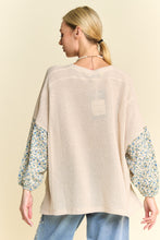 Load image into Gallery viewer, Davi & Davi Waffle Knit Top with Multi Star Patched Front in Beige