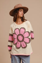Load image into Gallery viewer, BiBi French Terry Top with Patchwork in Cream