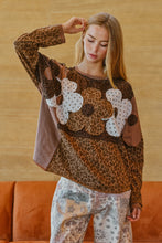 Load image into Gallery viewer, LovLov Untamed Bloom Couture Patchwork Top in Leopard