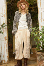Load image into Gallery viewer, POL Color Contrasting and Textured Contrasting Fabric Long Jacket in Black Multi