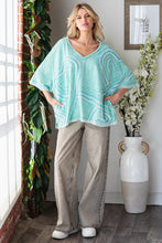 Load image into Gallery viewer, Oli & Hali OVERSIZED Connected Hearts Top in Aqua