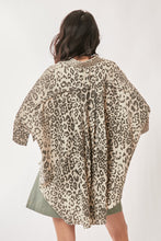 Load image into Gallery viewer, Davi & Dani Oversized Button Down Top in Taupe Leopard