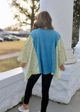 Load image into Gallery viewer, BlueVelvet Dolly Upcycled Inspired Poncho Top in Blue