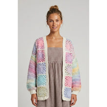 Load image into Gallery viewer, twentifourth Handmade Rainbow Crochet Cardigan in Pastel Dreams