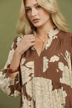 Load image into Gallery viewer, Umgee Floral Tiered Maxi Dress in Brown