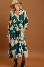 Load image into Gallery viewer, Umgee Floral Tiered Maxi Dress in Teal