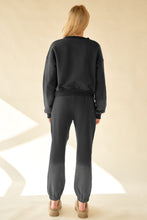 Load image into Gallery viewer, Davi & Dani Top and Bottom Set with Stone Details in Black