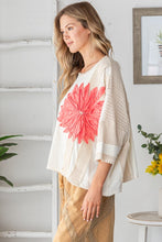 Load image into Gallery viewer, Oli & Hali 3D Flower Boxy Top in Cream