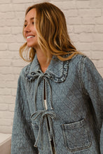 Load image into Gallery viewer, BiBi Open Front Quilted Jacket in Denim