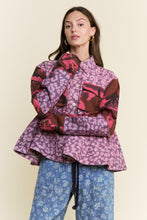 Load image into Gallery viewer, J.nna Mix N Match Print Peplum Jacket in Purple