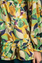 Load image into Gallery viewer, Umgee Satin Floral Ruffle Trim Detail BabyDoll Top in Goldenrod