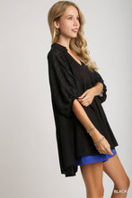 Load image into Gallery viewer, Umgee Baby Doll Tunic Top in Black