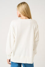 Load image into Gallery viewer, Mittoshop Jesus Loves You Patchwork Sweatshirt in Off White