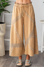Load image into Gallery viewer, Oli & Hali Terry Knit Pants with Lace Trim in Coffee