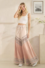 Load image into Gallery viewer, Oli & Hali Mixed Washed Wide Leg Pants with Lace Detail in Mauve