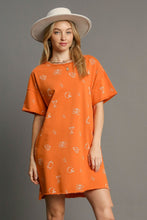 Load image into Gallery viewer, Umgee French Terry Round Neck Dress in Burnt Orange
