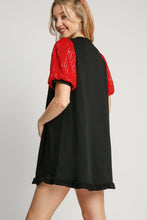 Load image into Gallery viewer, Umgee Sequin Mini Dress *GAME DAY STYLE!* in Black