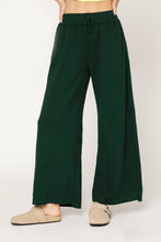 Load image into Gallery viewer, Umgee On-the-Go Luxe Knit Wide Leg Pants in Evergreen
