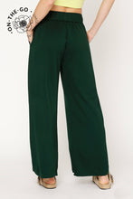 Load image into Gallery viewer, Umgee On-the-Go Luxe Knit Wide Leg Pants in Evergreen