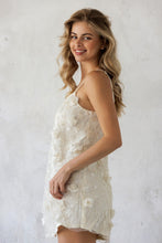 Load image into Gallery viewer, Storia Floral Sequin Embellished Slip Dress in Ivory Cream