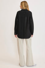 Load image into Gallery viewer, Umgee Linen Blend Half Button Down Top in Black