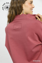 Load image into Gallery viewer, Umgee Luxeknit Scallop Hem Snap Pullover Top in Rosewood
