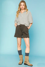 Load image into Gallery viewer, Umgee LuxeKnit Scalloped Shorts in Shadow