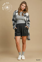 Load image into Gallery viewer, Umgee Luxeknit Shorts with Rolled Cuffs in Black