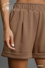 Load image into Gallery viewer, Umgee Luxeknit Shorts with Rolled Cuffs in Bronze