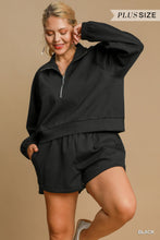 Load image into Gallery viewer, Umgee Luxeknit Sweatshorts in Black