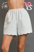 Load image into Gallery viewer, Umgee LuxeKnit Scalloped Shorts in Heather White