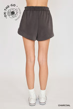 Load image into Gallery viewer, Umgee Double Tucked Cupro Drawstring Shorts in Charcoal