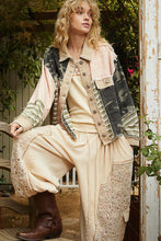 Load image into Gallery viewer, POL Vintage Washed Thermal, Camo and Floral Print Jacket in Olive Multi